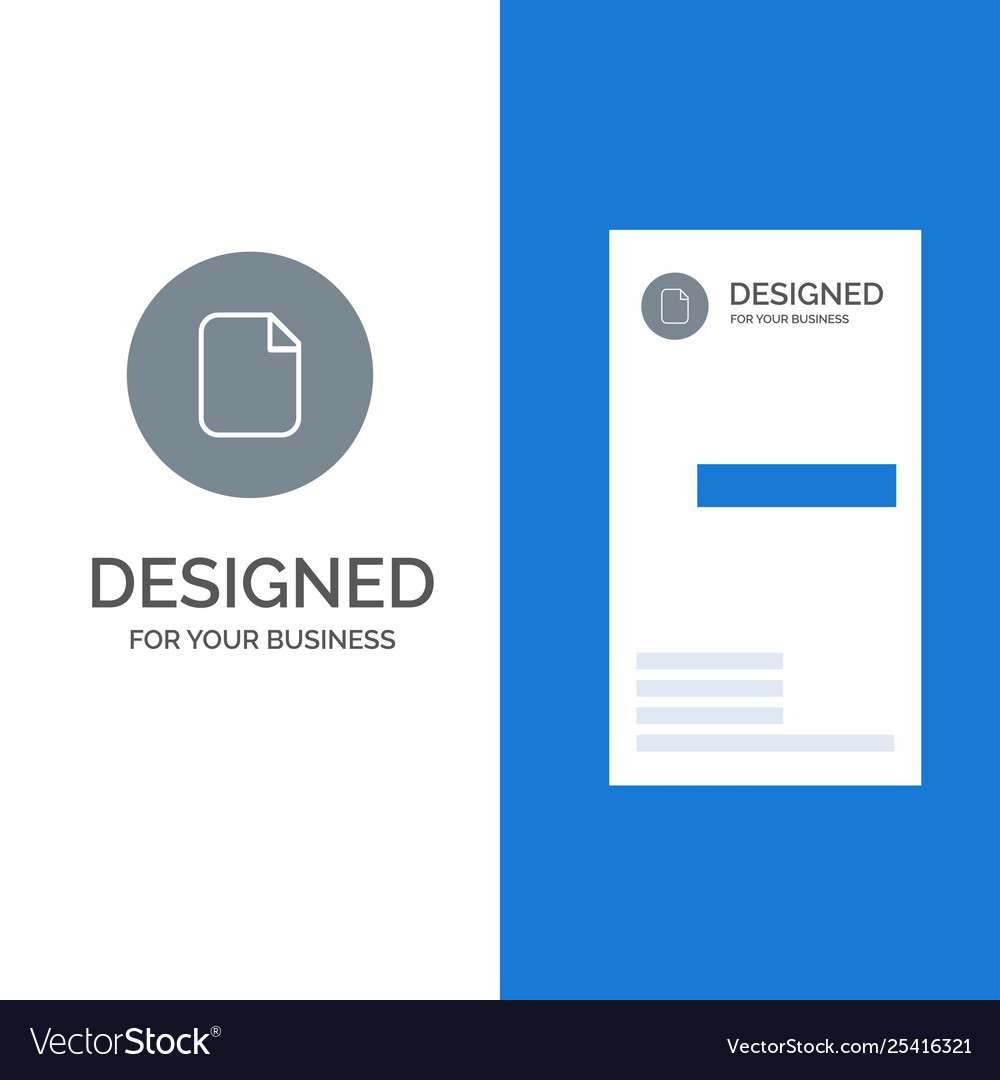 Document file basic ui grey logo design vector image Document file basic ui grey logo design