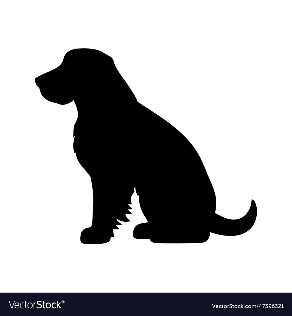 Dog silhouette logo isolated on white background Vector Image