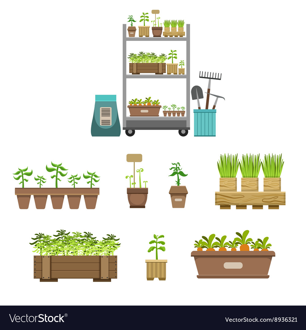 Gardening related objects collection