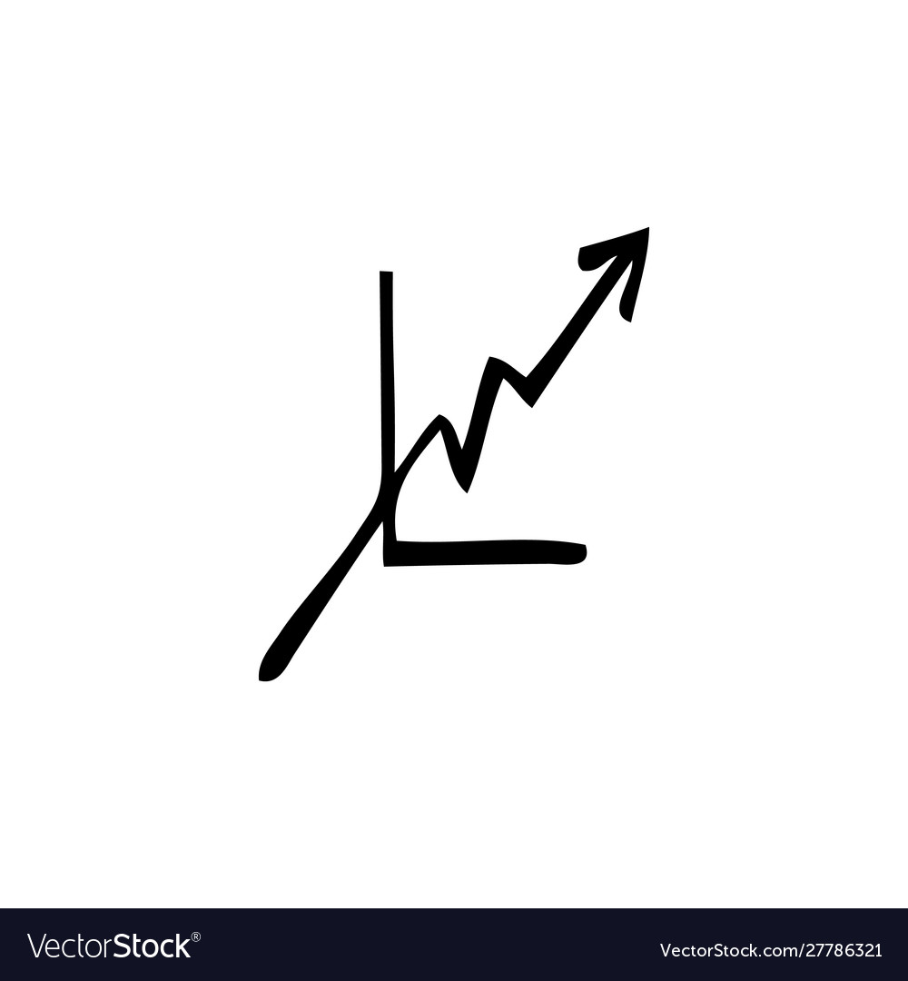 Growing business arrow on white background profit