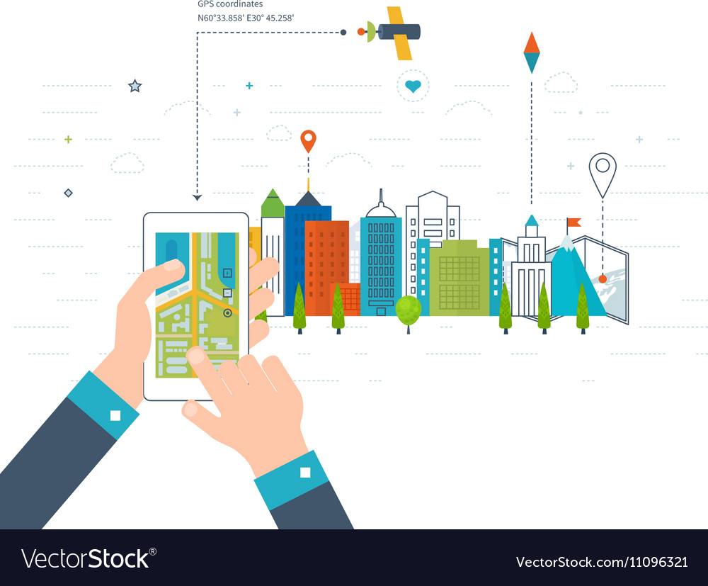 Holding smart-phone with mobile navigation