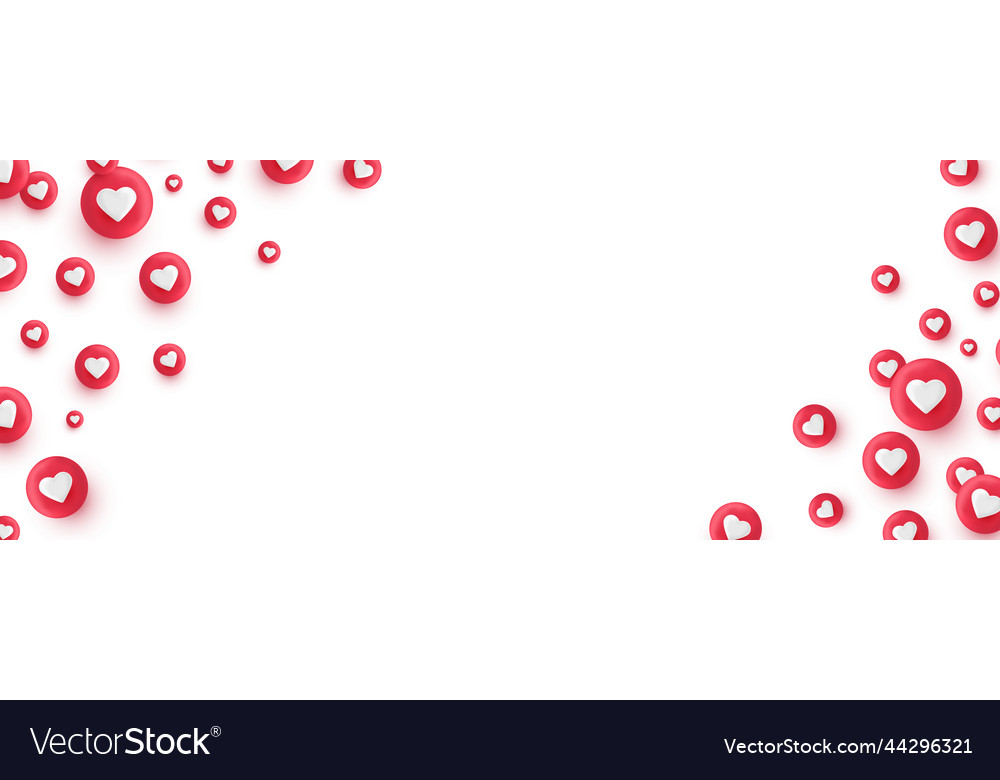 Like 3d render icon frame social media bubble