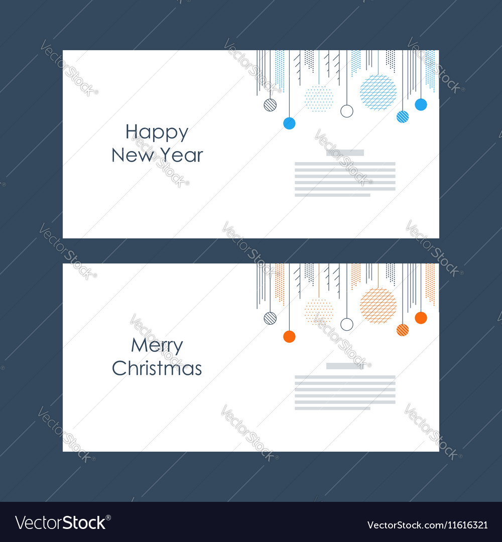 new year christmas card template xmas minimalistic