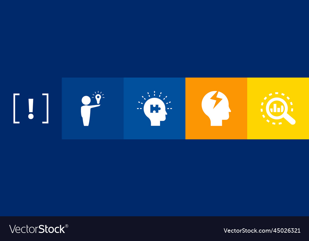 Problem icons infographic design template
