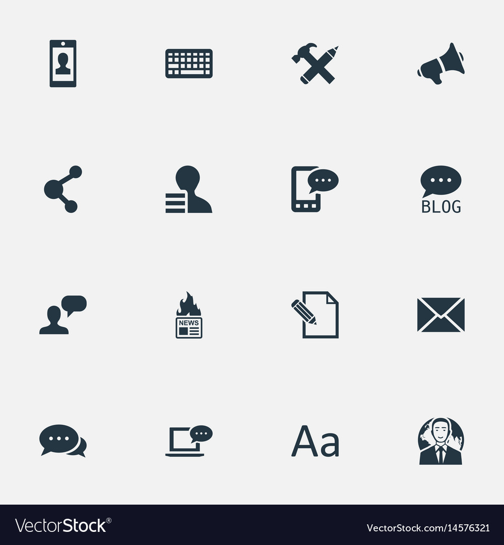 Set of simple newspaper icons