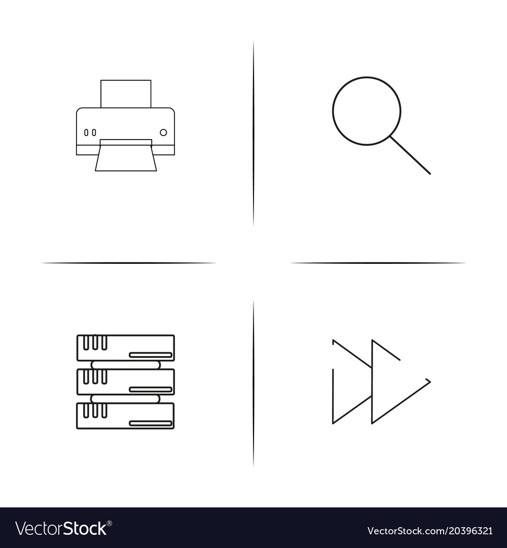 Signs and symbols simple linear icon setsimple