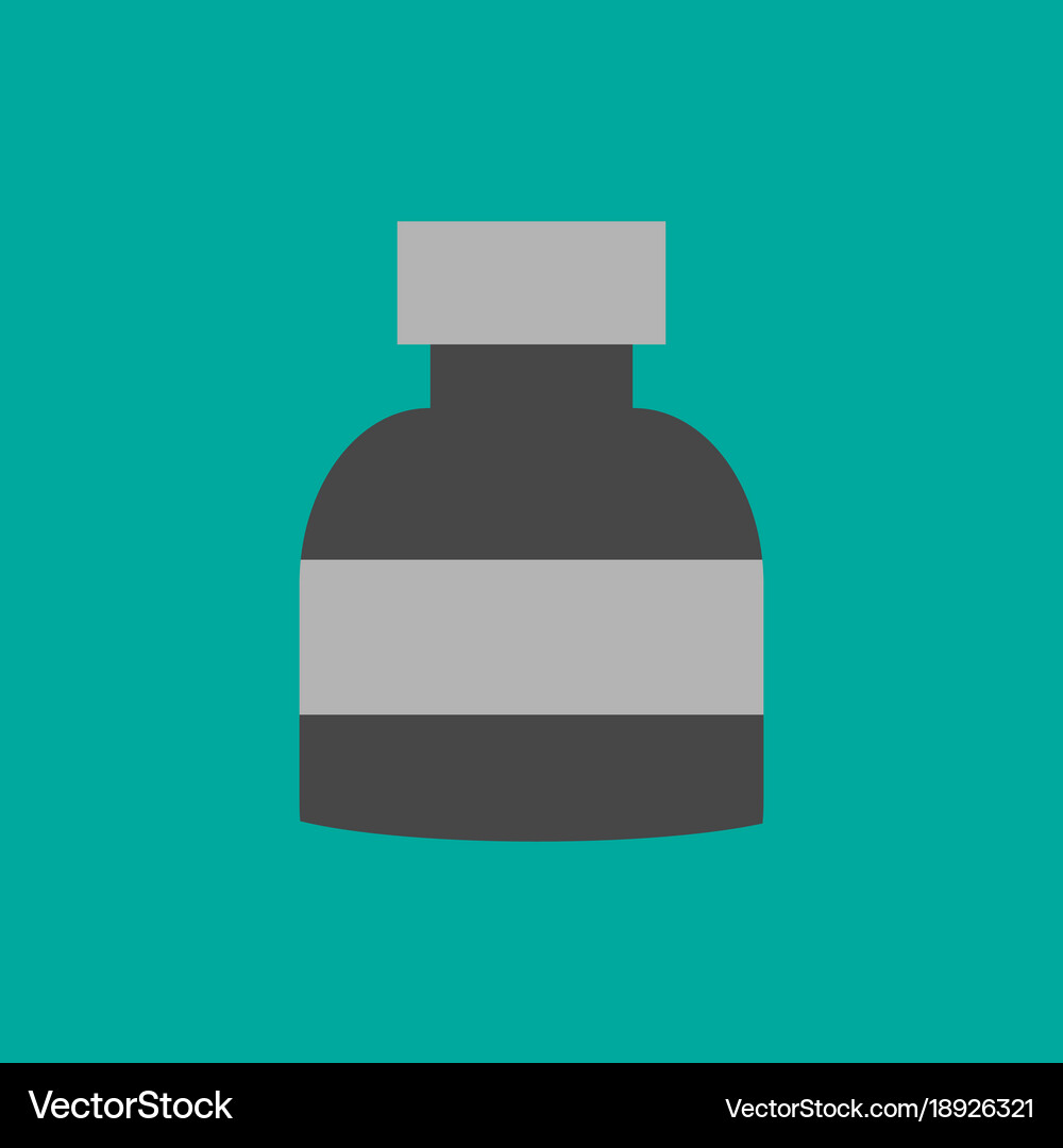 Simple ink bottle Royalty Free Vector Image - VectorStock