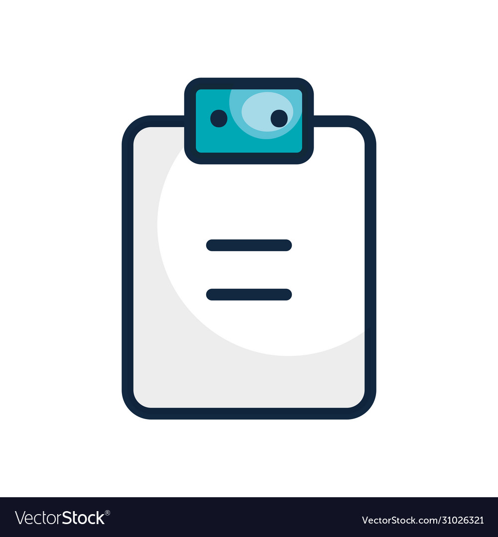 User interface concept clipboard icon line color