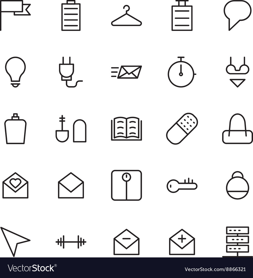 Web and user interface outline icons 12
