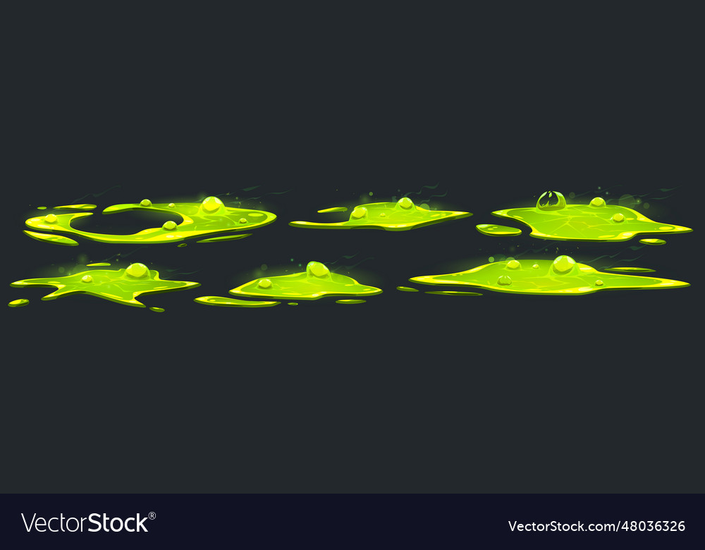 2d liquid toxic puddle and bubble effect game icon