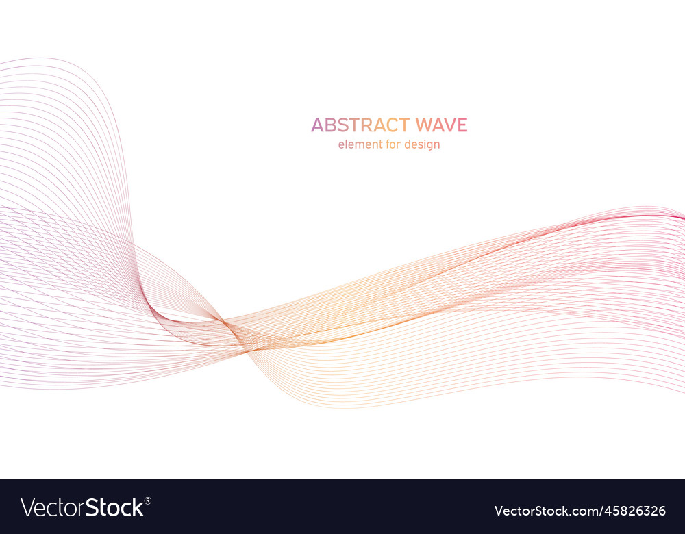 Abstract colorful wave element for design vector image Abstract colorful wave element for design