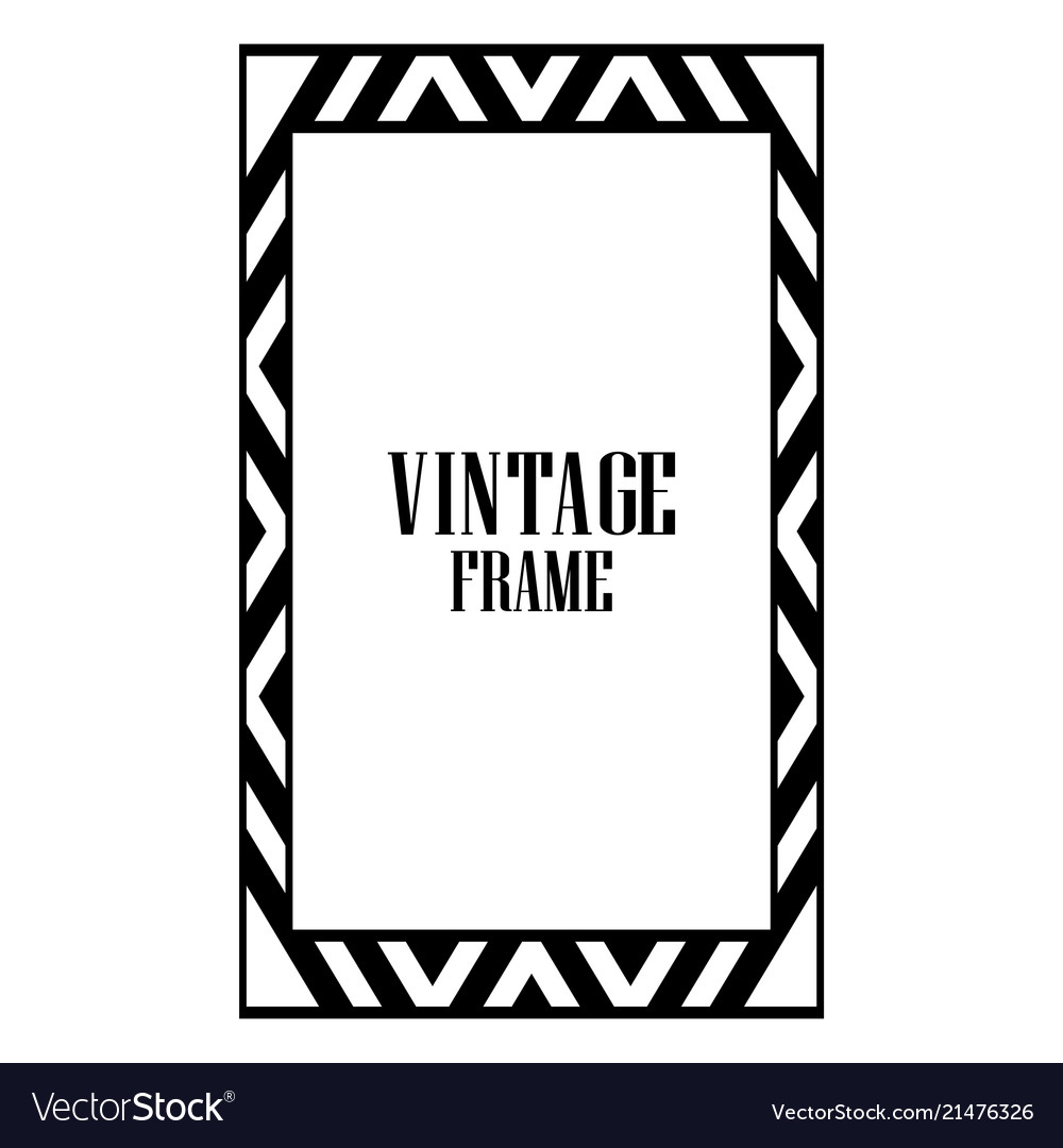 Art deco frame Royalty Free Vector Image VectorStock