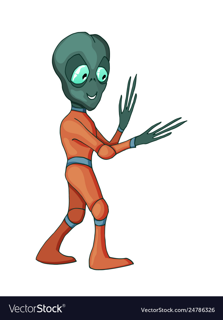 Cartoon Bild lustig Alien positiv