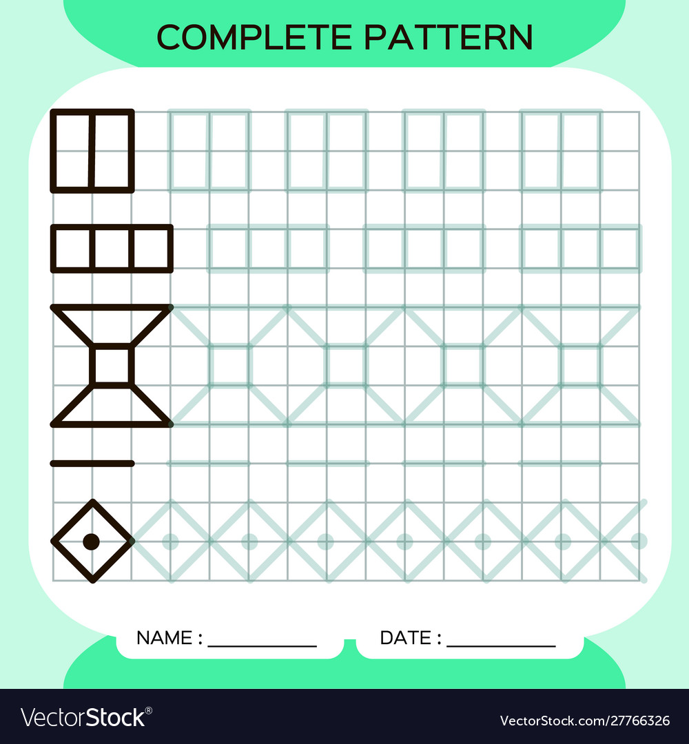 Complete pattern tracing lines activity for early