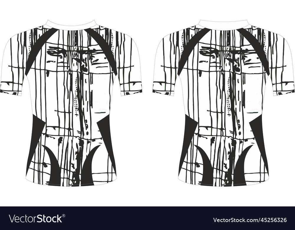 Compression rash guard design template fro vector image Compression rash guard design template fro