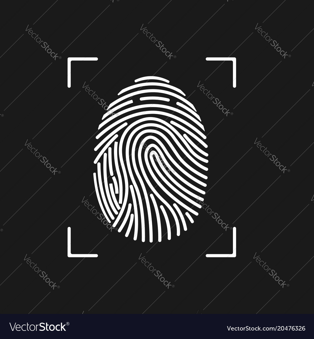 Fingerprint scan icon