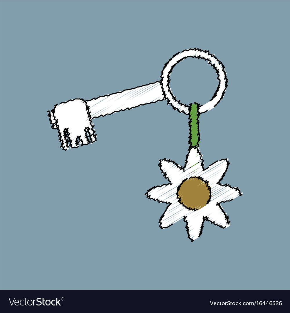 Flat shading style icon key and fob