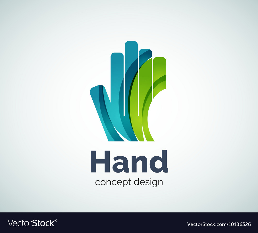 Hand logo template