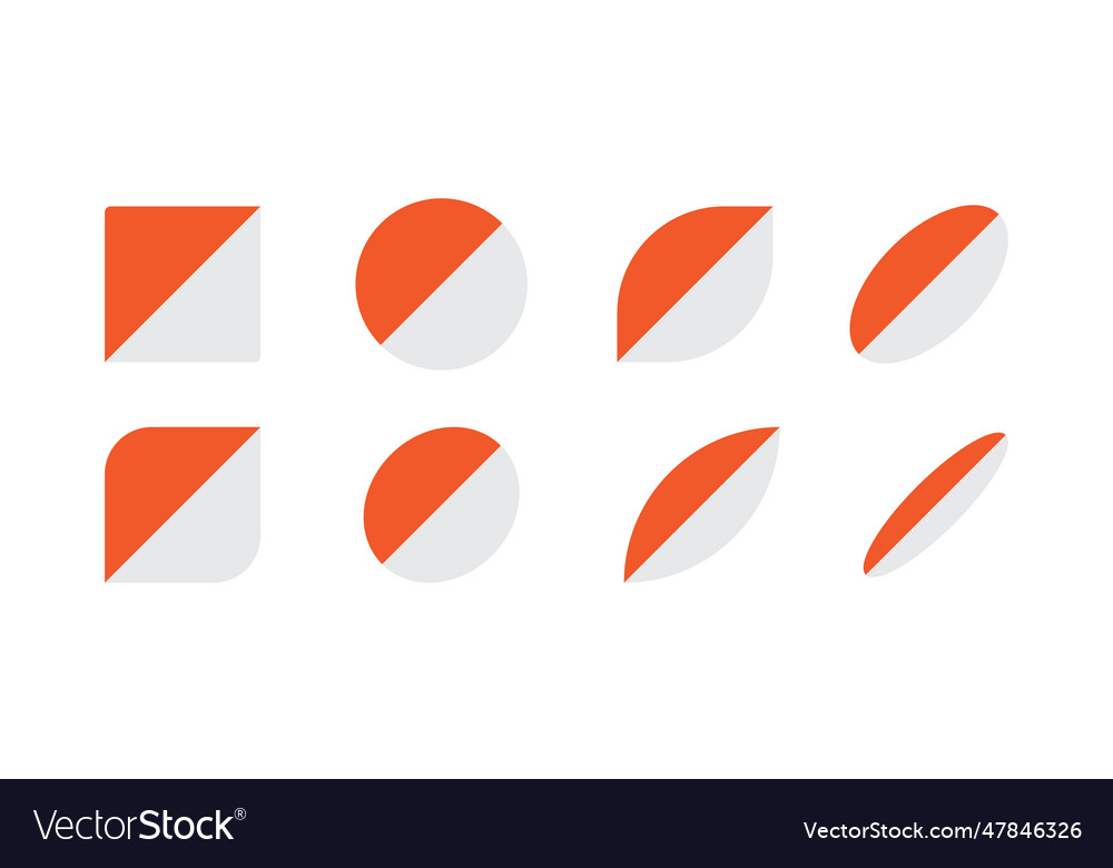 Indonesian flag set round shape isolated vector image Indonesian flag set round shape isolated