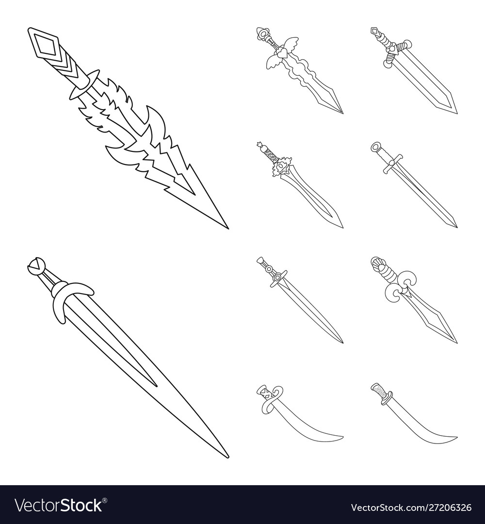 Isolated object game and armor sign collection vector image Isolated object game and armor sign collection