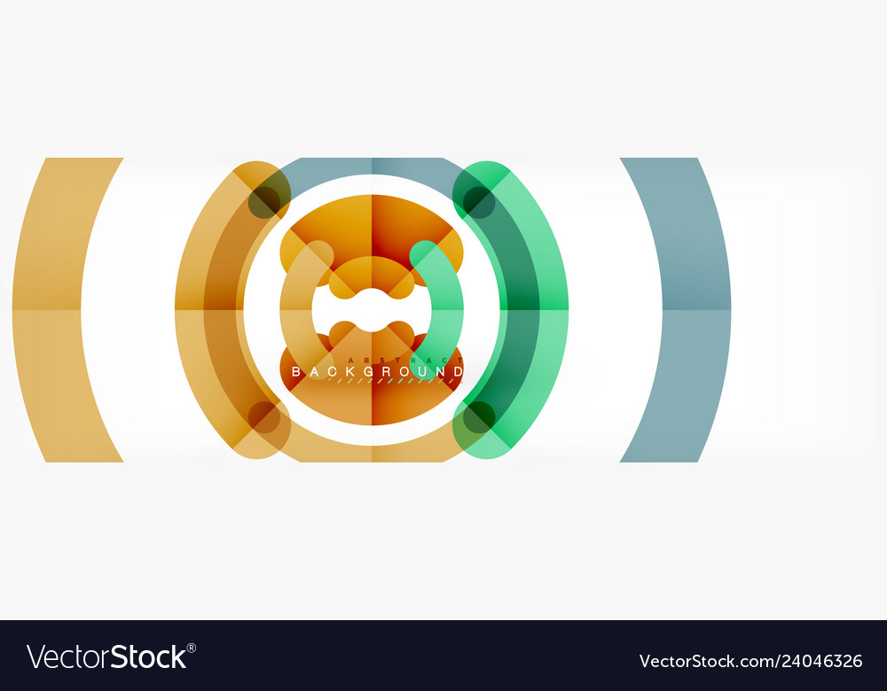 Linear design circle background vector image Linear design circle background