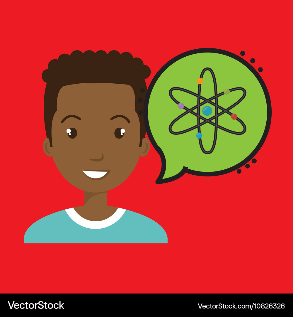 Man thinking creating bubble Royalty Free Vector Image