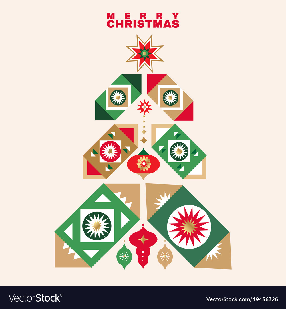 Merry christmas flat card 2