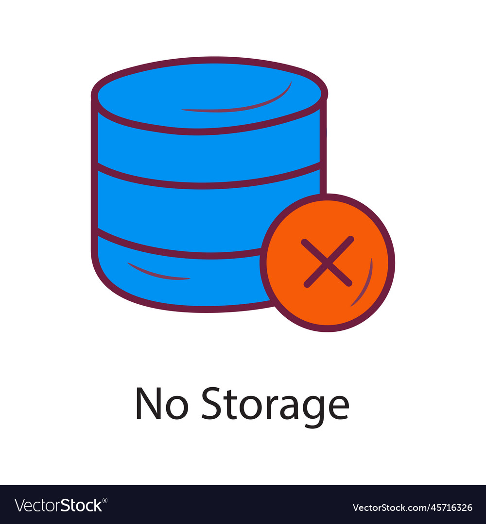 No Storage Fill Icon - Empty Data Symbol