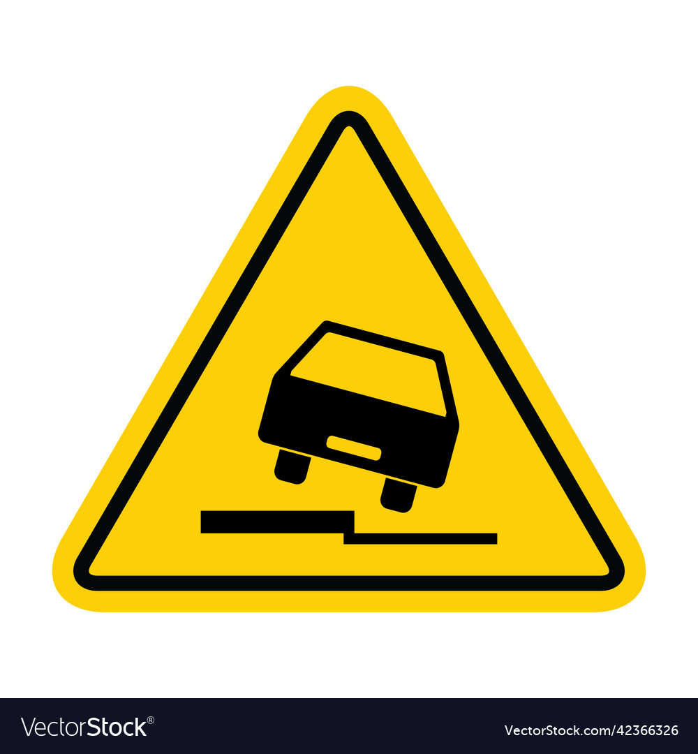 Road danger car icon traffic street caution sign