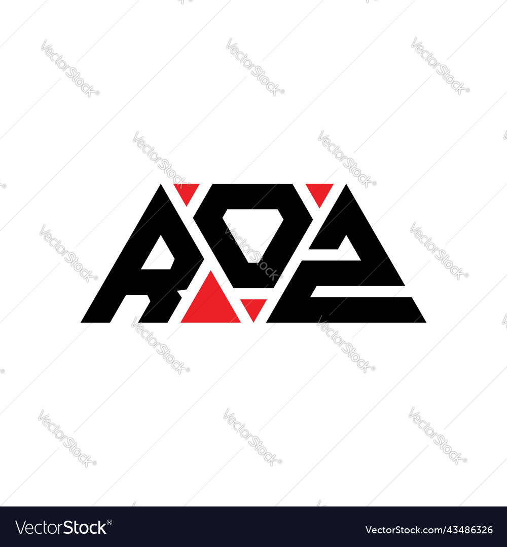 Roz triangle letter logo design Royalty Free Vector Image