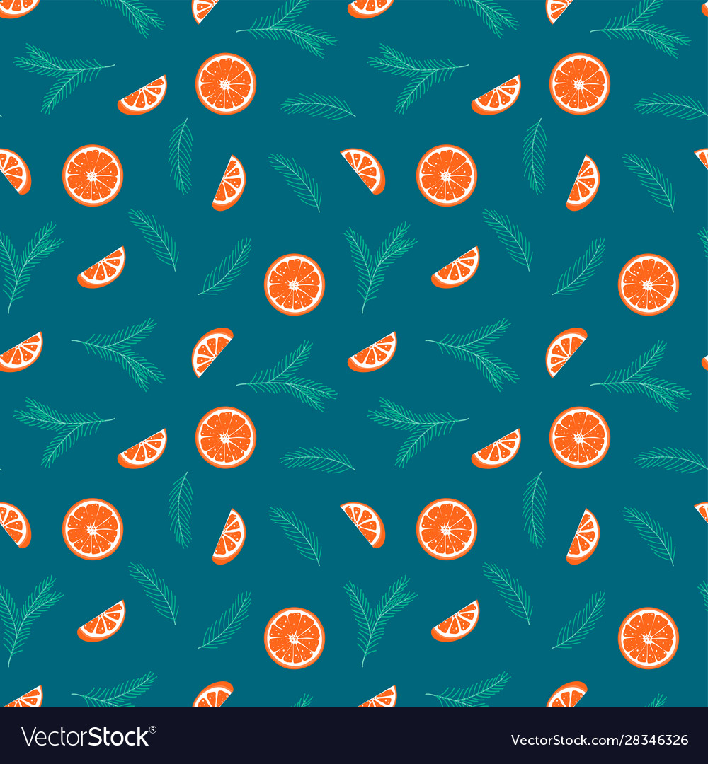 Seamless pattern with christmas tree
