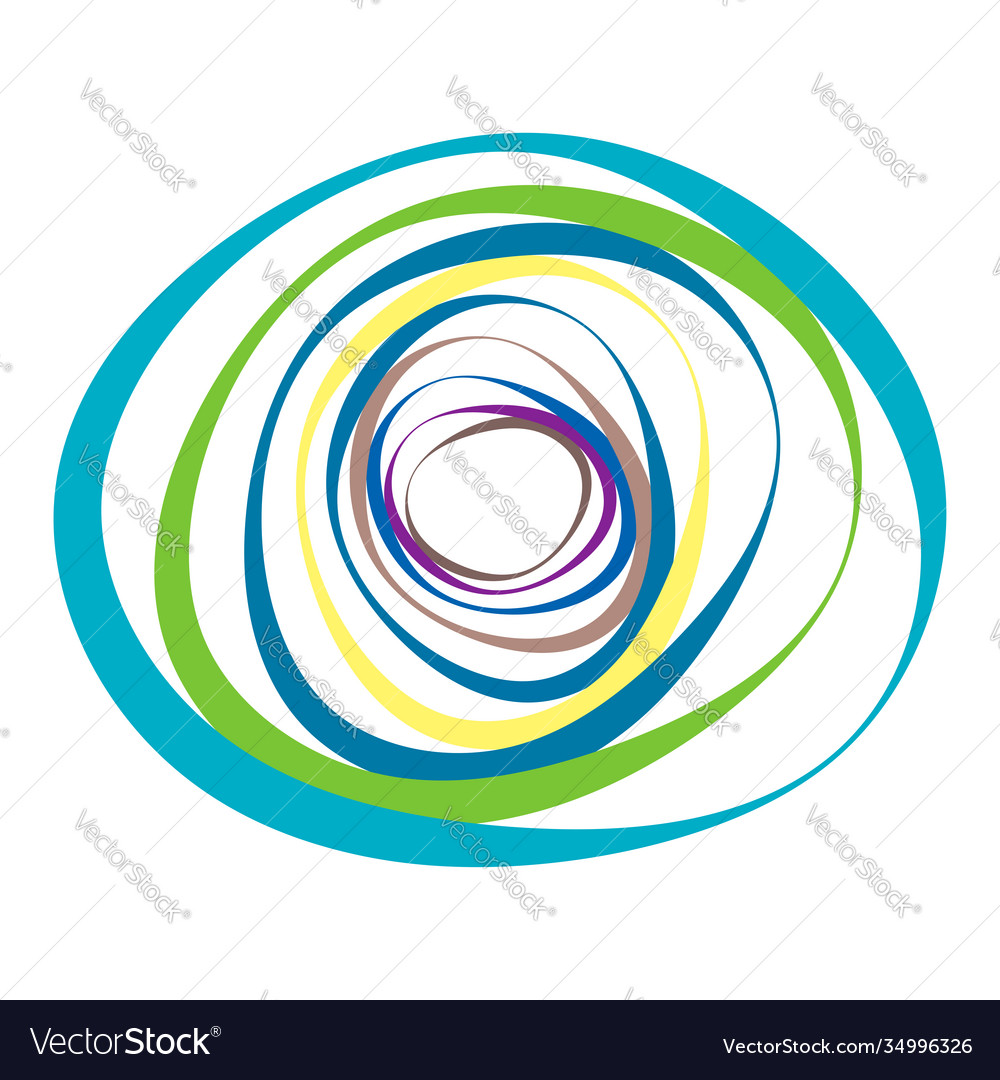 Spiral swirl twirl element set abstract Vector Image Spiral swirl twirl element set abstract