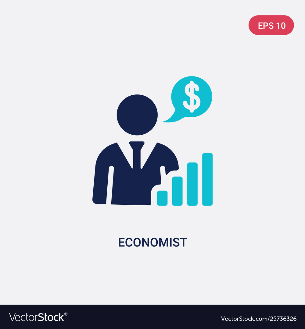 Two color economist icon from cryptocurrency Vector Image