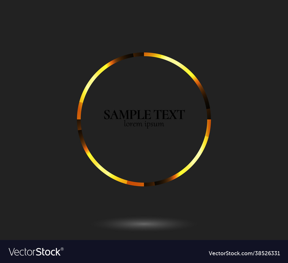 Abstract golden lines in circle form design