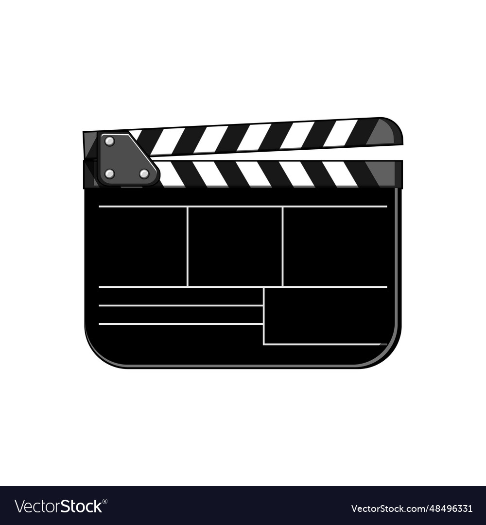 Clapboard clapperboard cartoon Royalty Free Vector Image