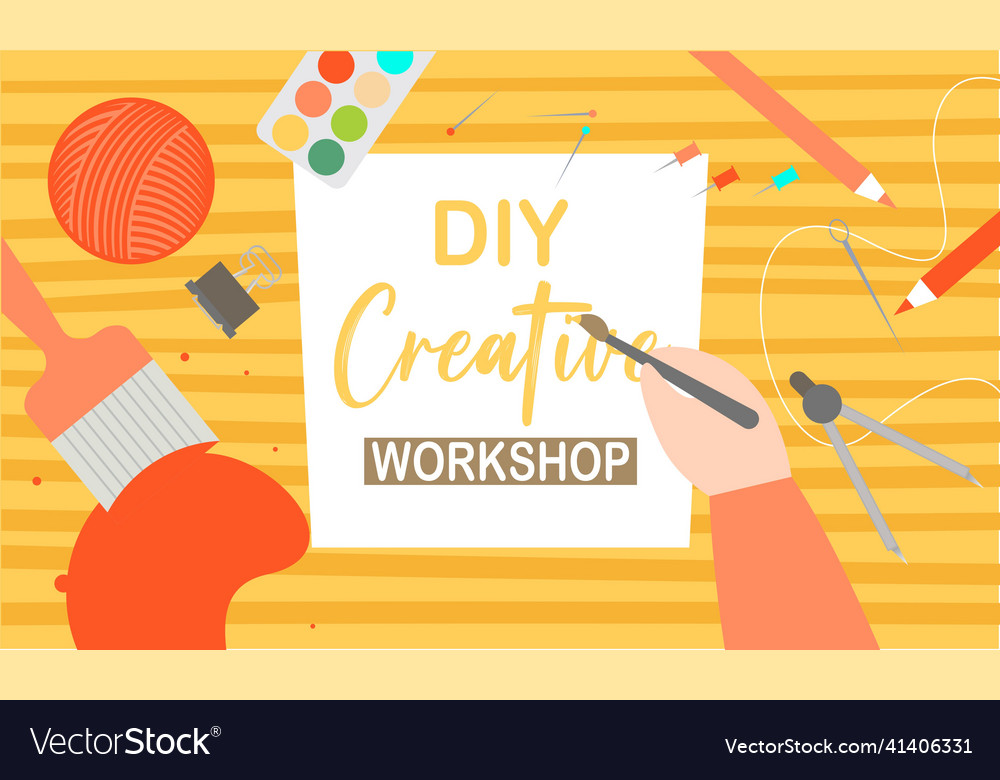 Diy creative idea concept Royalty Free Vector Image