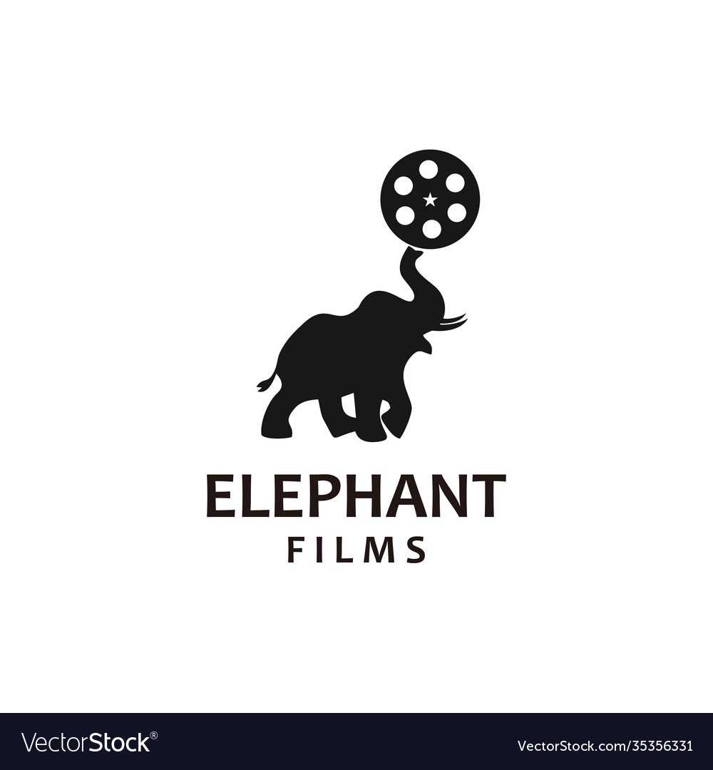 Elephant cinema logo template movie production