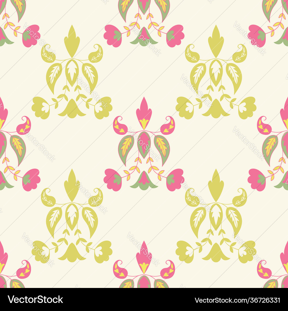 Floral seamless pattern design Royalty Free Vector Image
