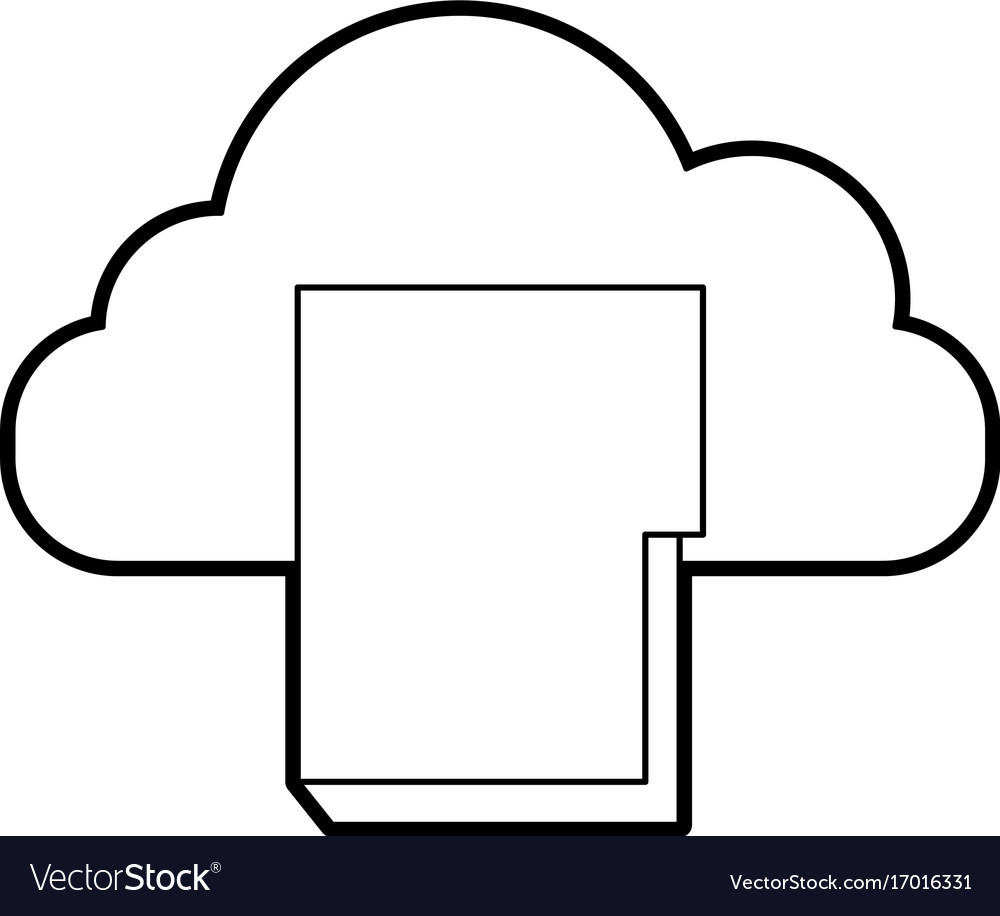 Folder document with cloud computing