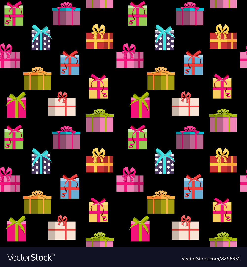 Gift box holiday seamless pattern background