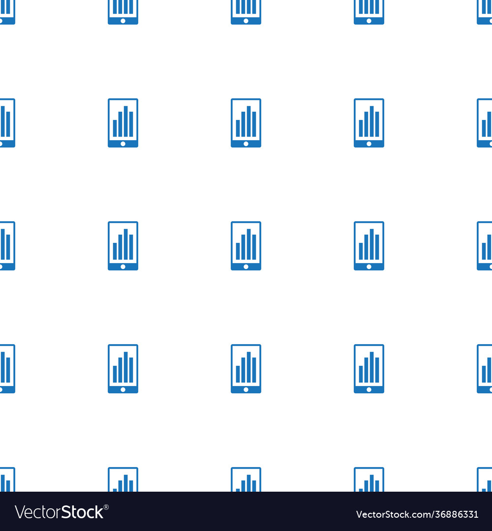 Graph on display icon pattern seamless white