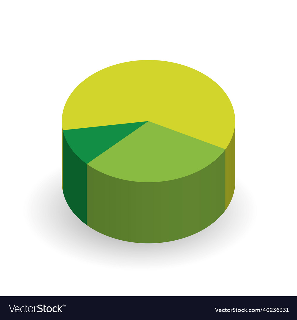 Green pie chart design element Vector Image Green pie chart design element