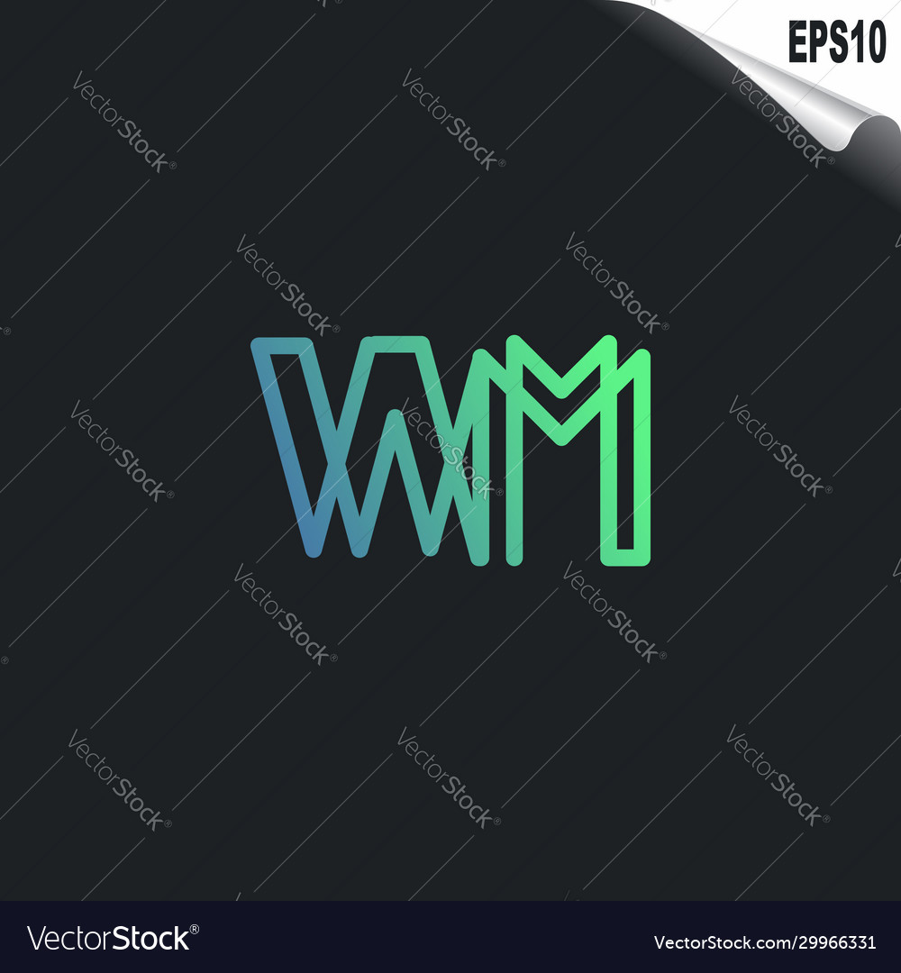 Initial wm logo monogram design template simple