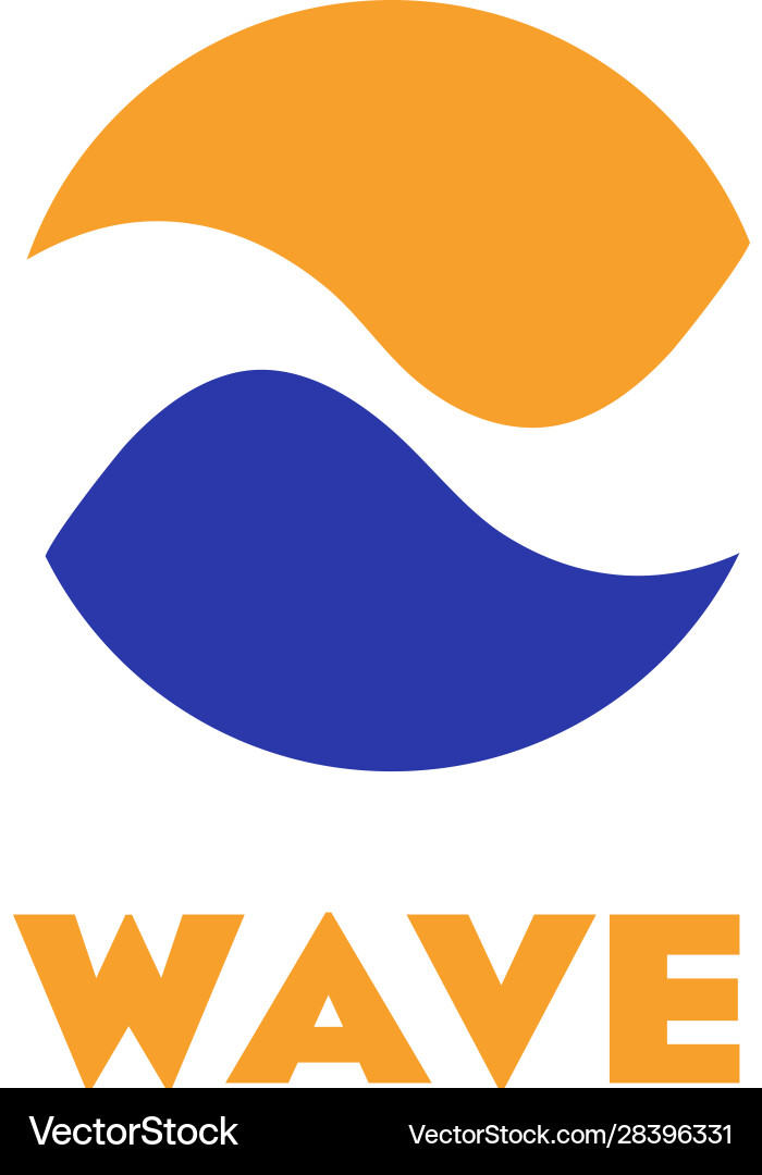 Isolated logo wave circle abstract Royalty Free Vector Image