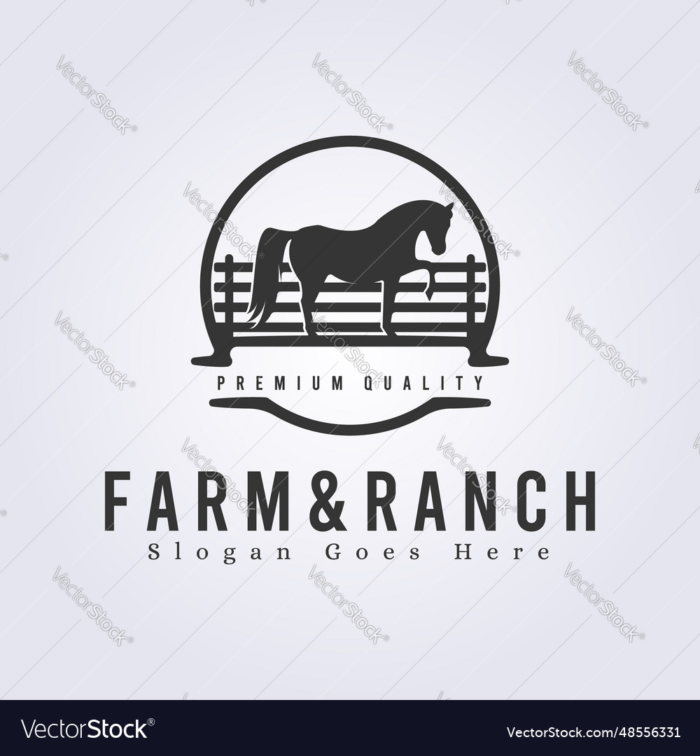 Logo of farm and ranch horse icon symbol template