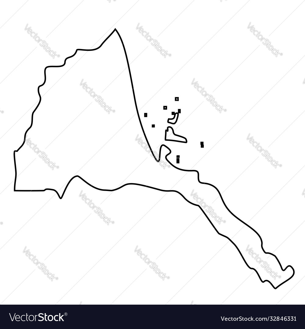 Map eritrea - outline