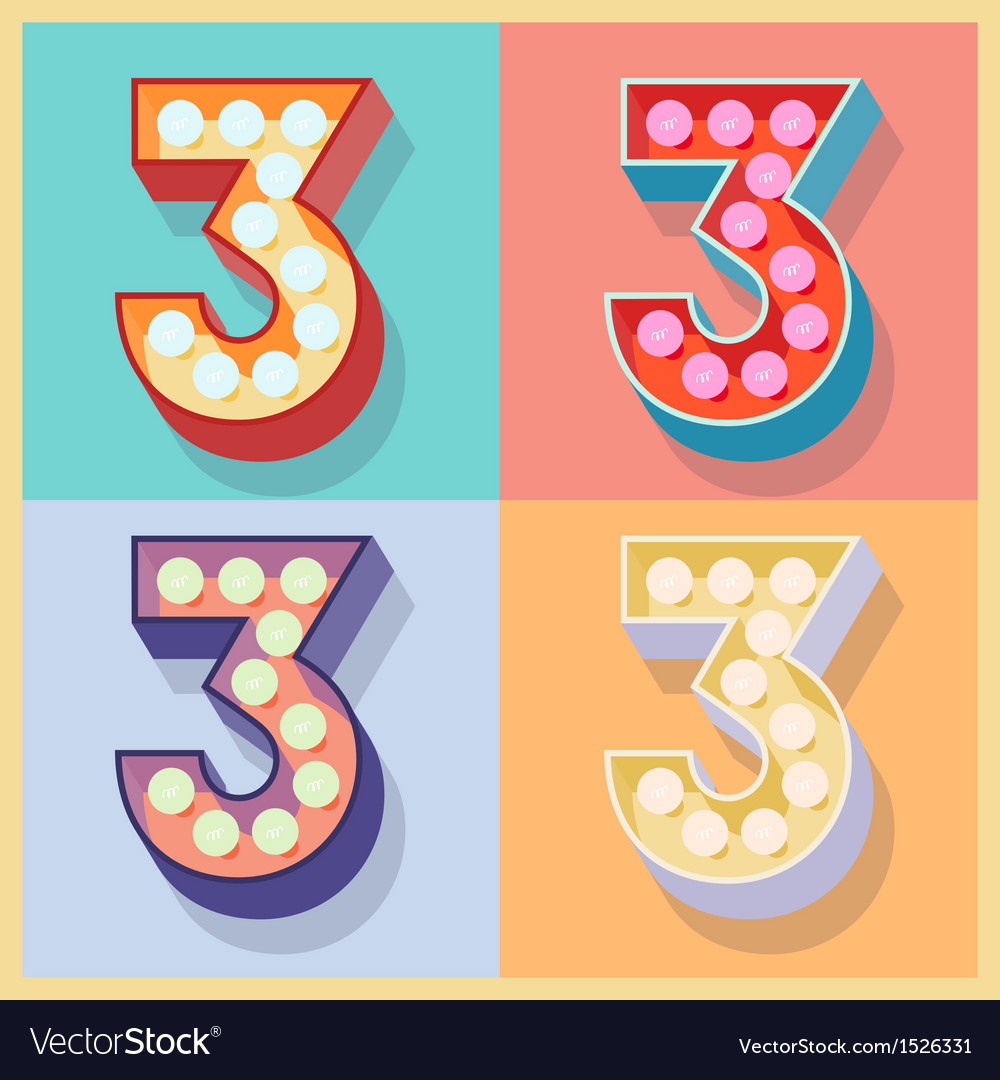 Number 3 Royalty Free Vector Image - VectorStock