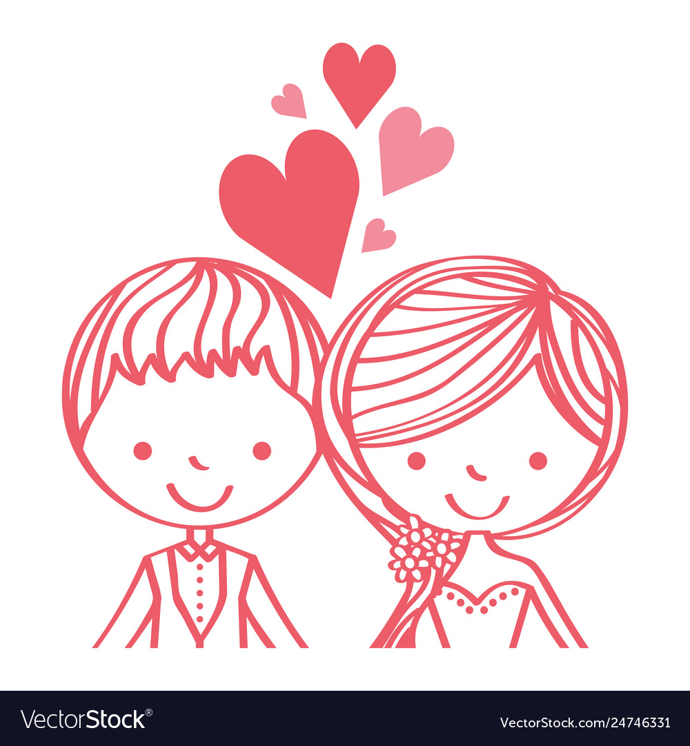 People wedding day Royalty Free Vector Image - VectorStock