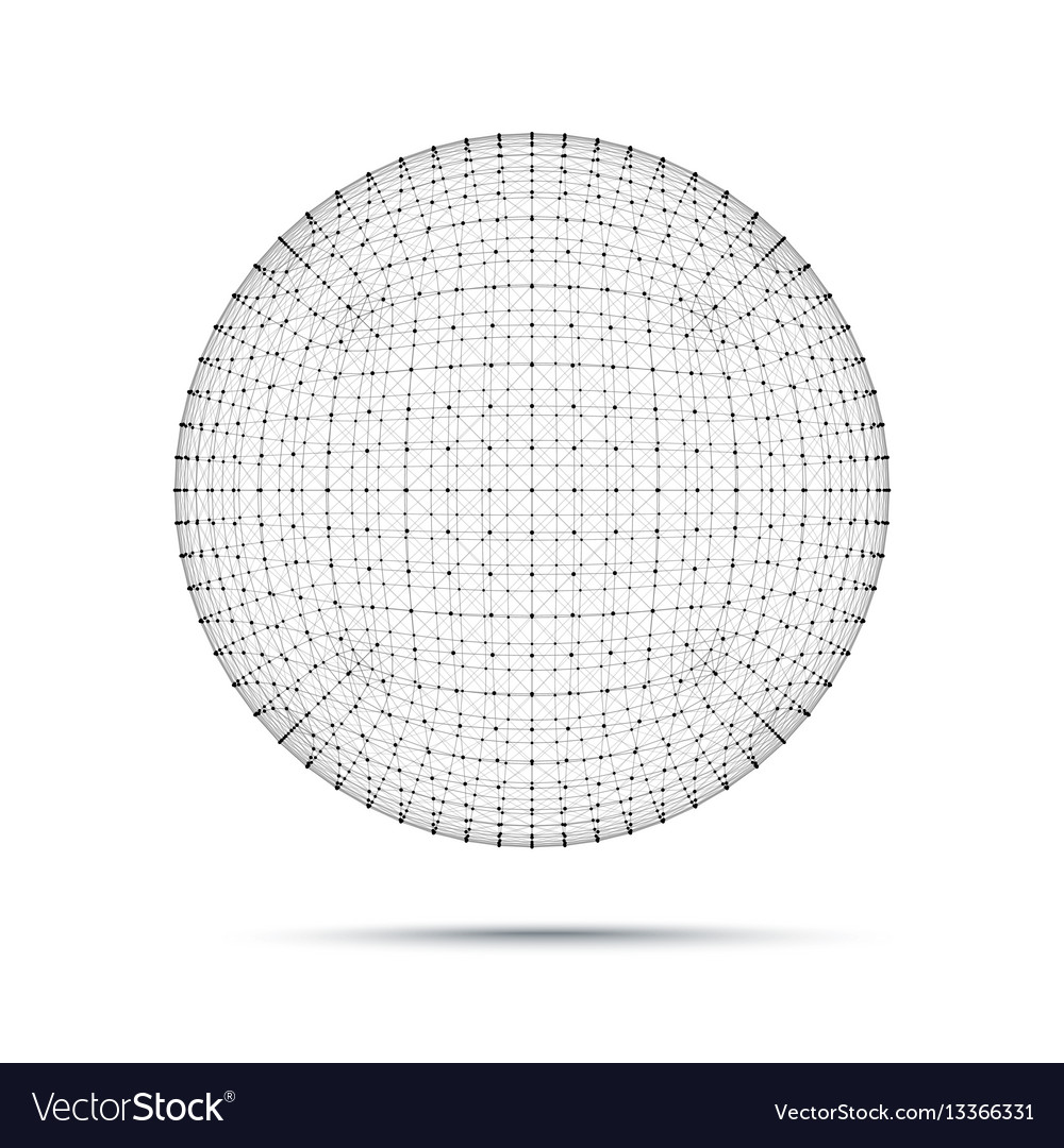 Polygonal Draht Mesh Sphere