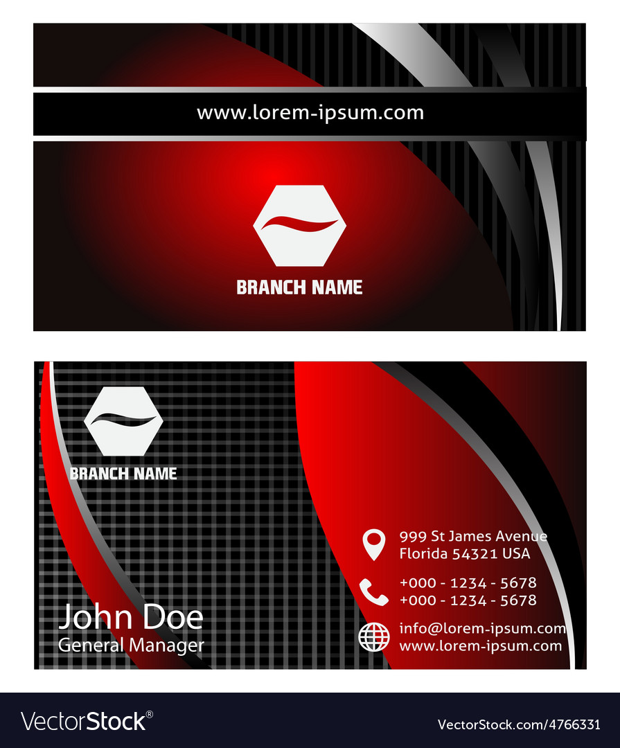 Red black business cards